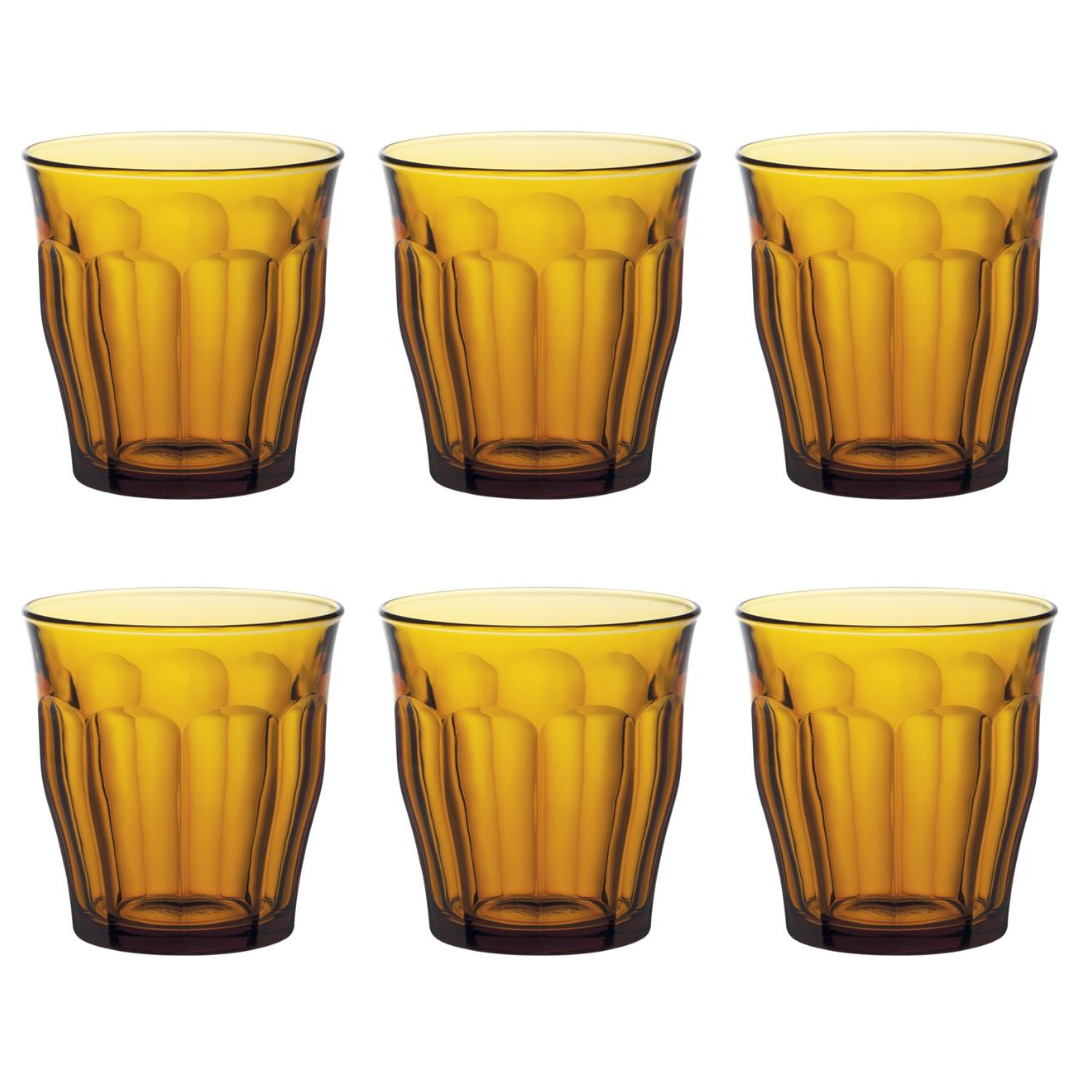 Le Picardie® Glass Tumbler (Set of 6), 31cL/10.375oz - Amber