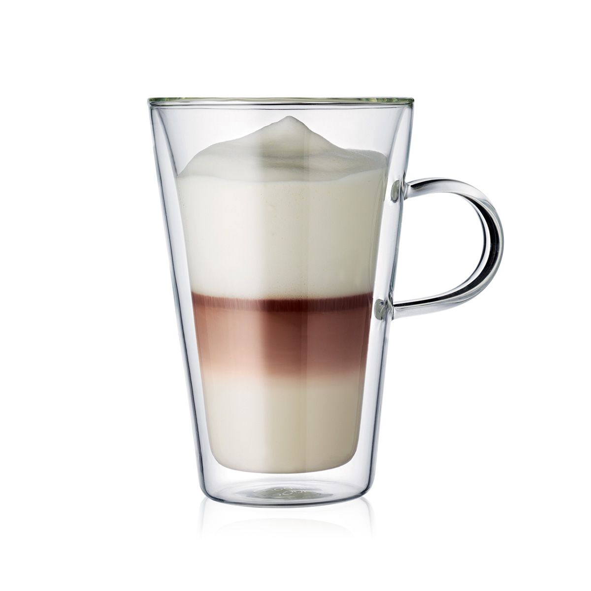 Canteen Double Wall Cup with Handle (Set of 2) Large, 0.4L/13.5oz - Transparent