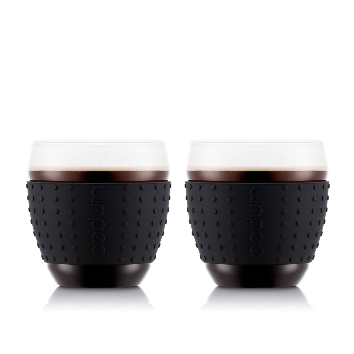 Pavina Glass with Silicone Band (Set of 2), 0.35L/12oz - Black