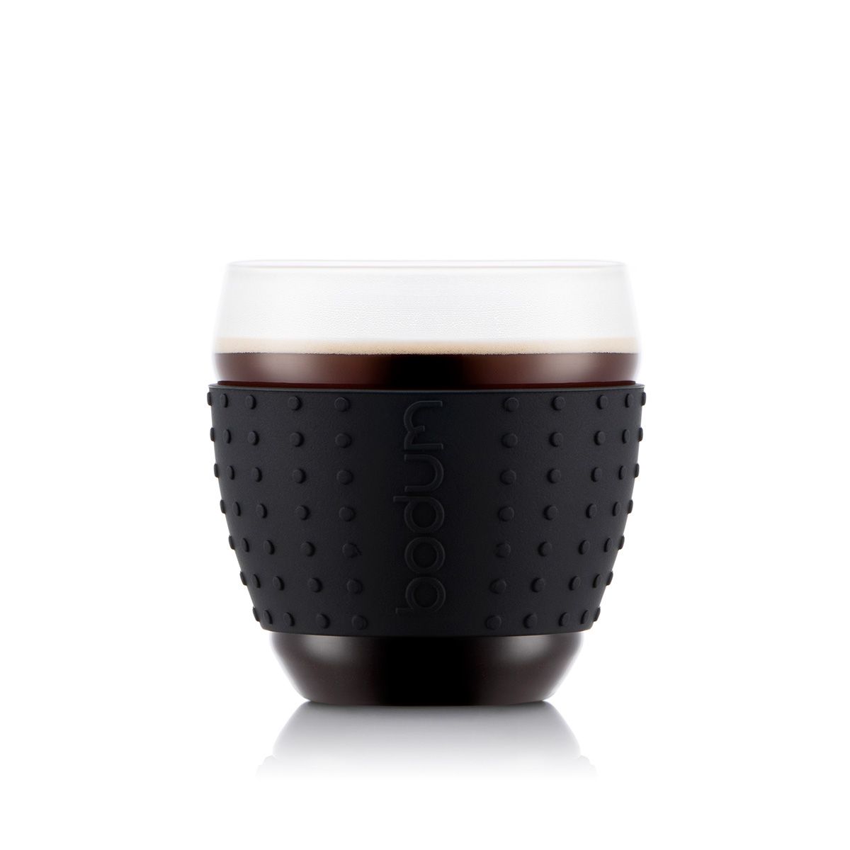 Pavina Glass with Silicone Band (Set of 2), 0.35L/12oz - Black
