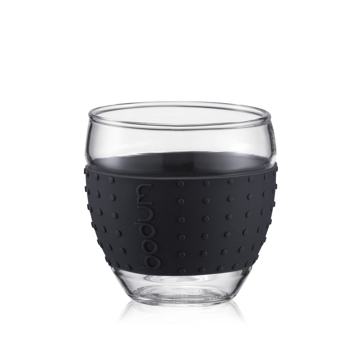 Pavina Glass with Silicone Band (Set of 2), 0.35L/12oz - Black