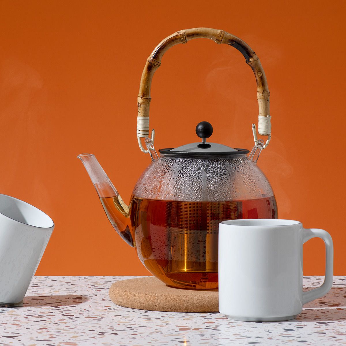 Assam Tea Pot with Bamboo Handle, 1.5L