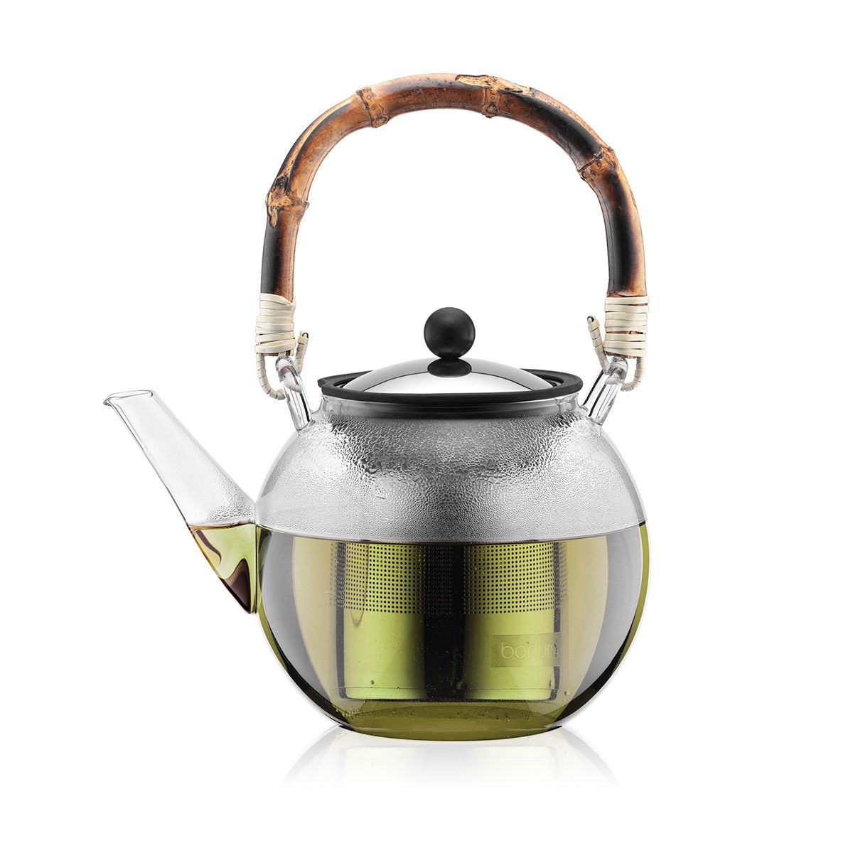 Assam Tea Pot with Bamboo Handle, 1.0L