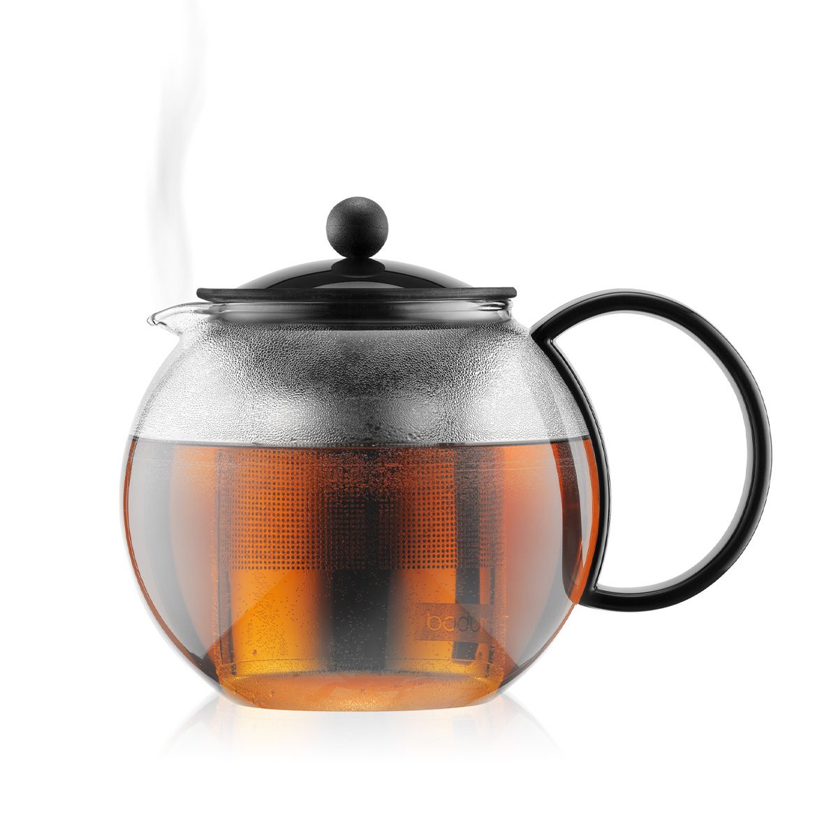 Assam Tea Press with Stainless Steel Filter, 1.0L/34oz - Black