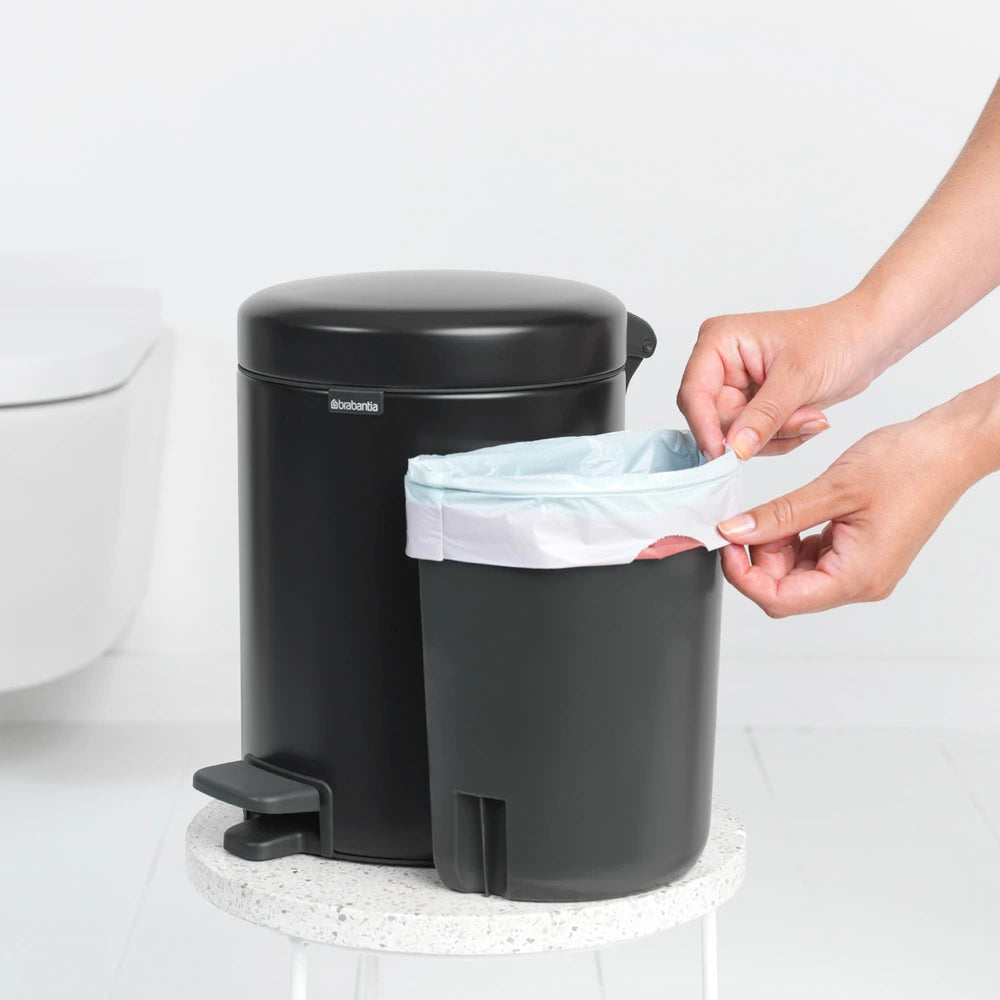 NewIcon - Pedal Bin Recycle 2x2 Litre - Matt Black