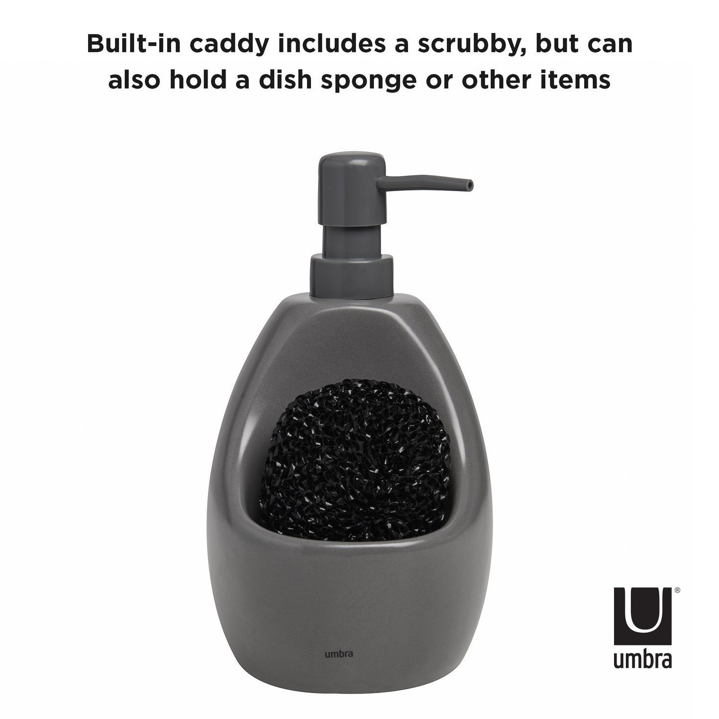 Joey Pump with Scrubby, 20oz - Charcoal