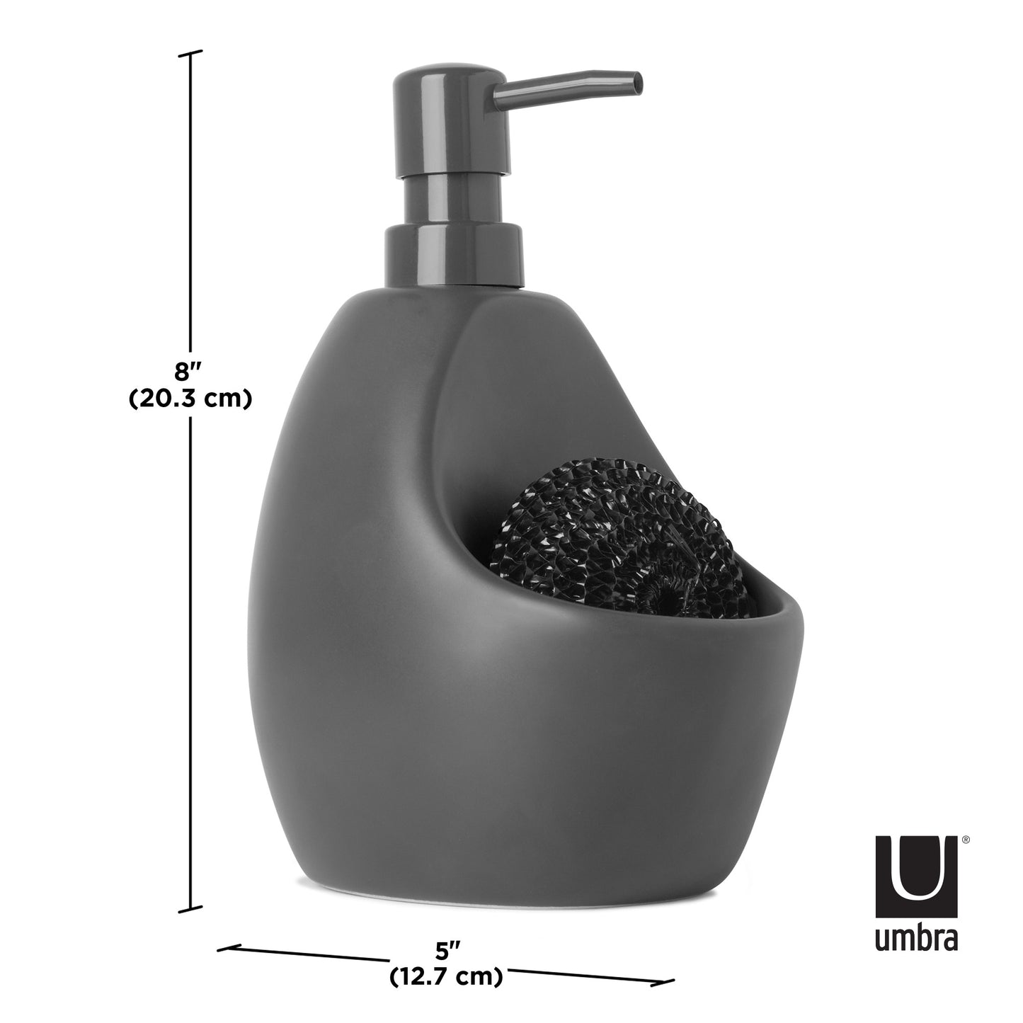 Joey Pump with Scrubby, 20oz - Charcoal