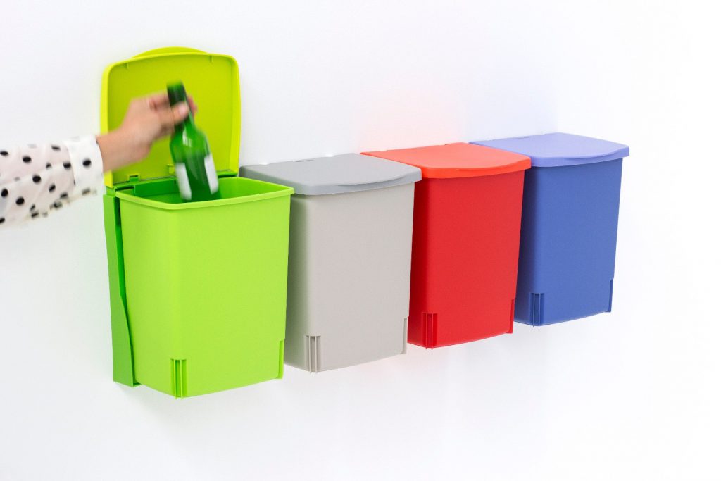 Built-in Bin 10 Litre Rectangular - Apple Green