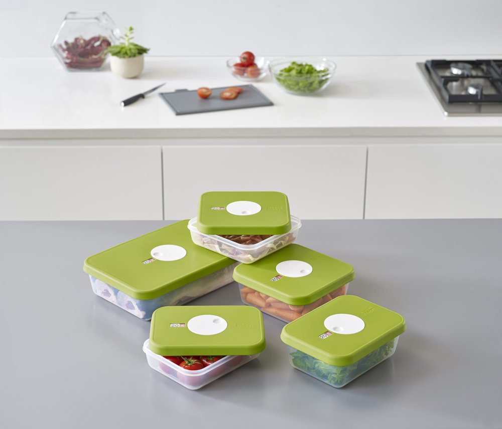 Dial Storage Container with Datable Lid Rectangular 1L