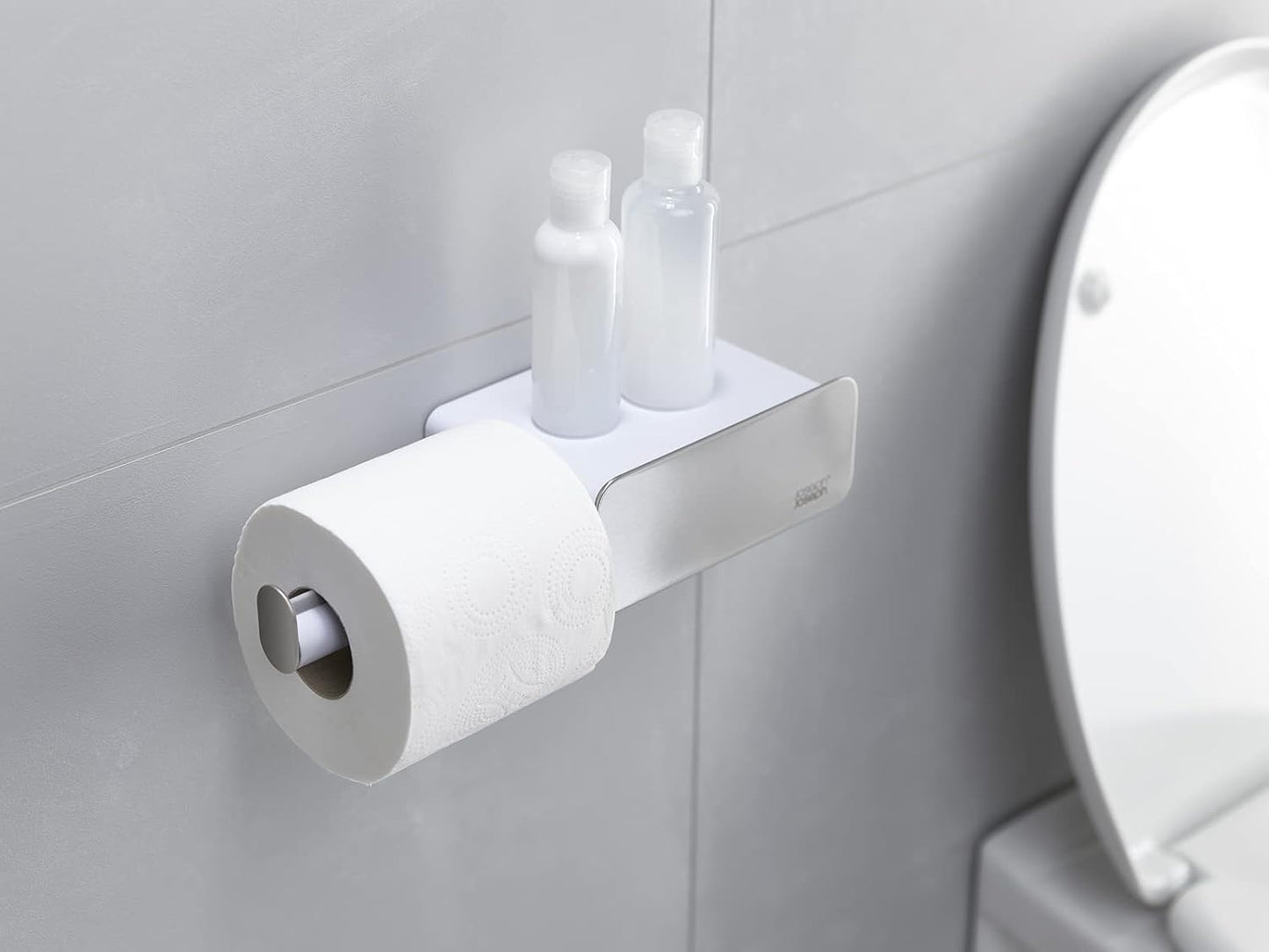Easystore Steel Wall-Mounted Roll Holder - White
