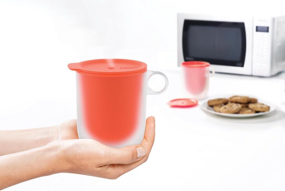 M-Cuisine Cool Touch Microwave Mug (Set of 2) - Orange