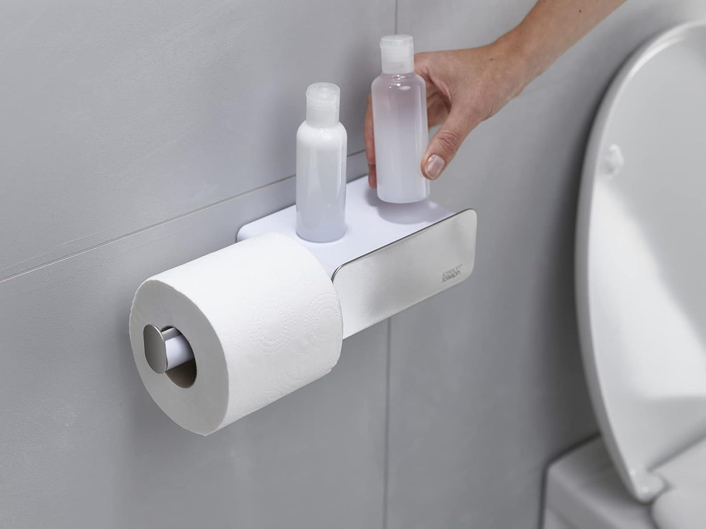 Easystore Steel Wall-Mounted Roll Holder - White