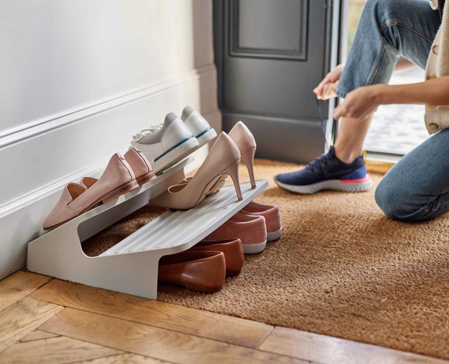 Shoe-In Large Shoe Rack - Ecru
