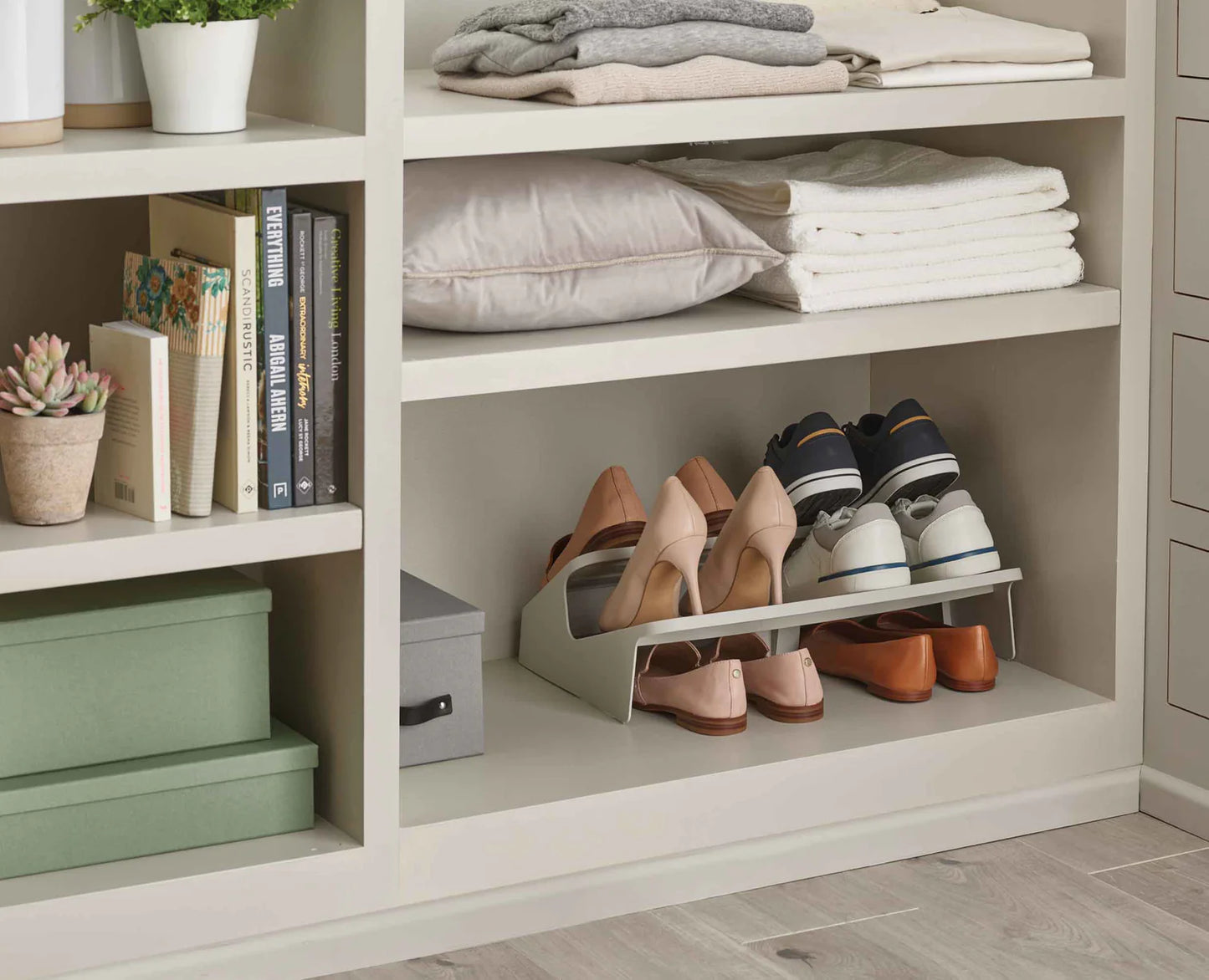 Shoe-In Large Shoe Rack - Ecru