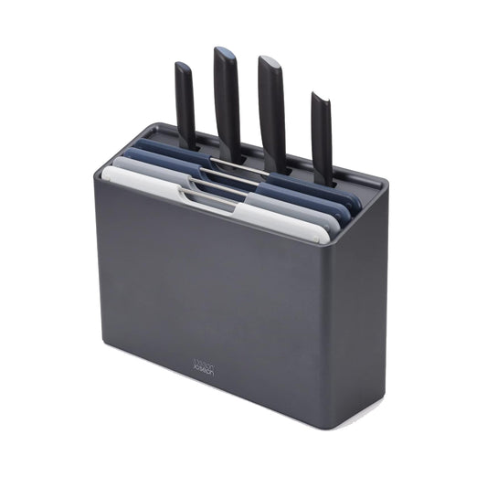 Folio Plus Knife & Chopping Board Set (Set of 8) - Graphite