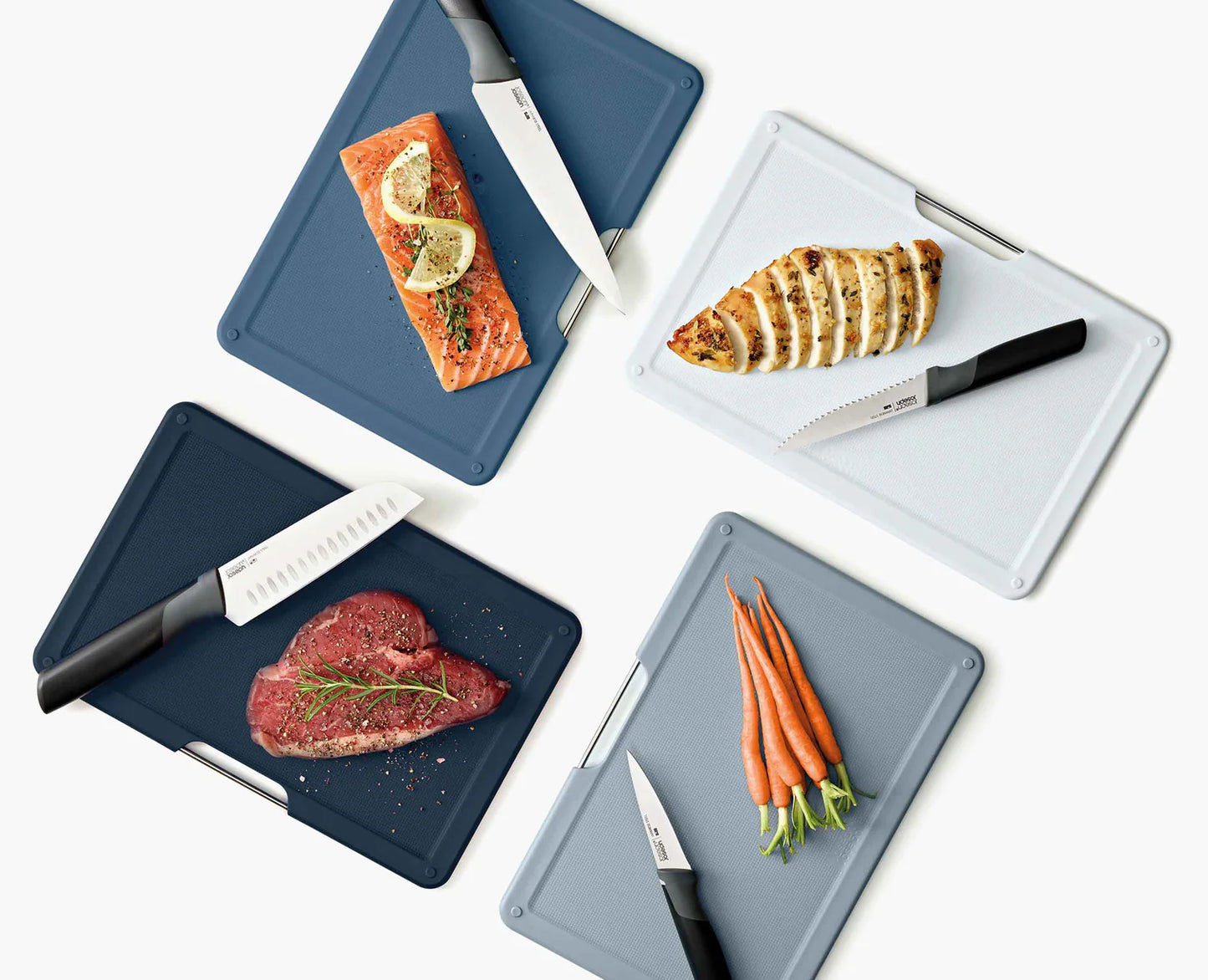 Folio Plus Knife & Chopping Board Set (Set of 8) - Graphite