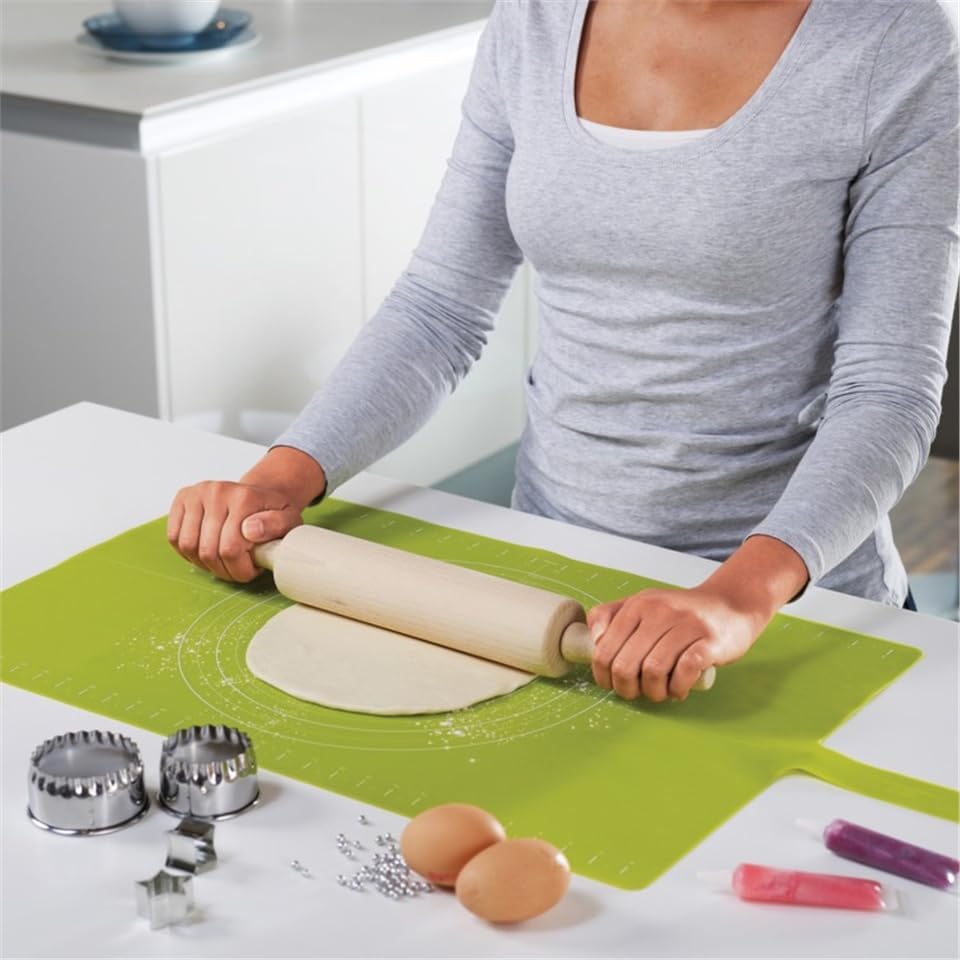 Roll Up Silicone Pastry Mat - Green
