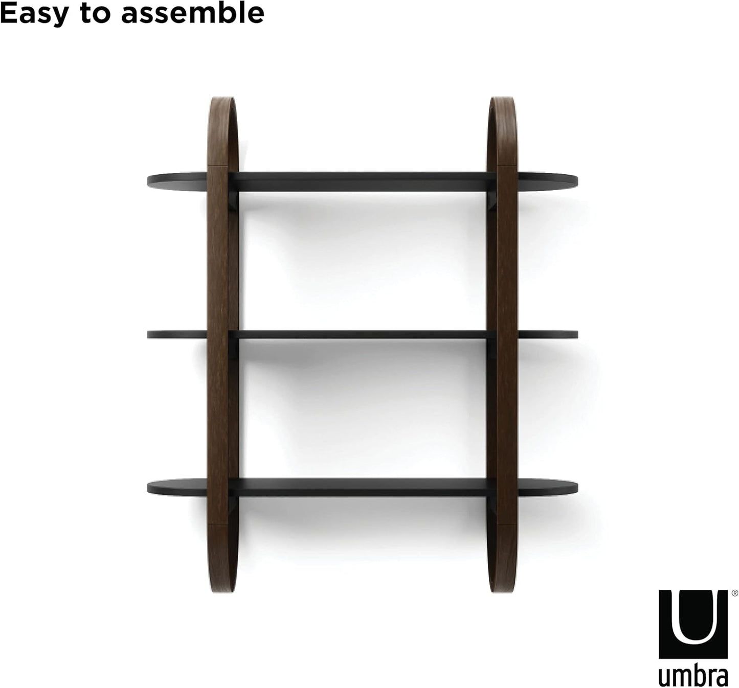 Bellwood Wall Shelf - Black/Walnut