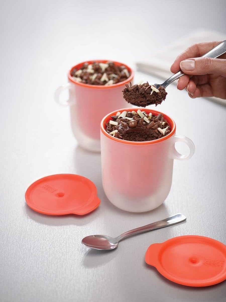 M-Cuisine Cool Touch Microwave Mug (Set of 2) - Orange