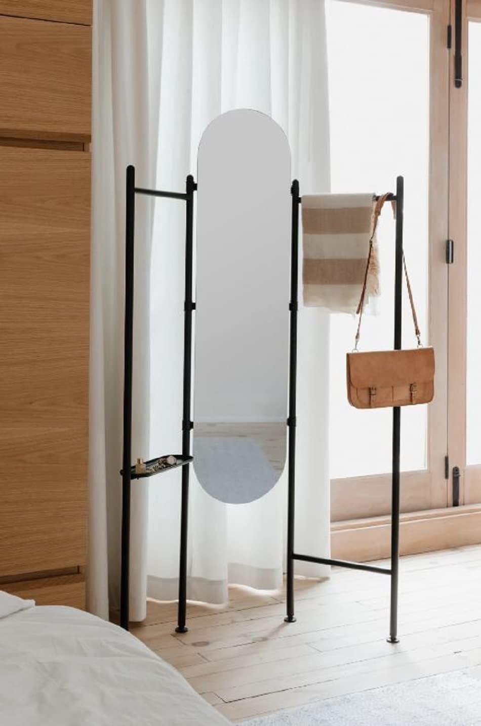 Vala Floor Mirror - Black