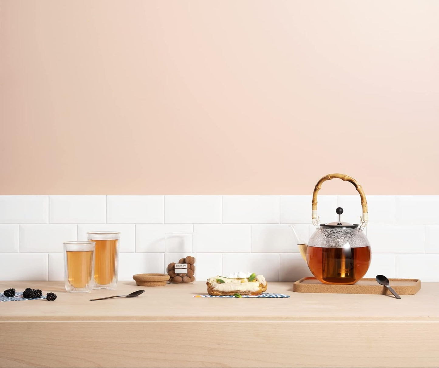 Assam Tea Press with Stainless Steel Filter, 500mL/17oz - Chrome Shiny