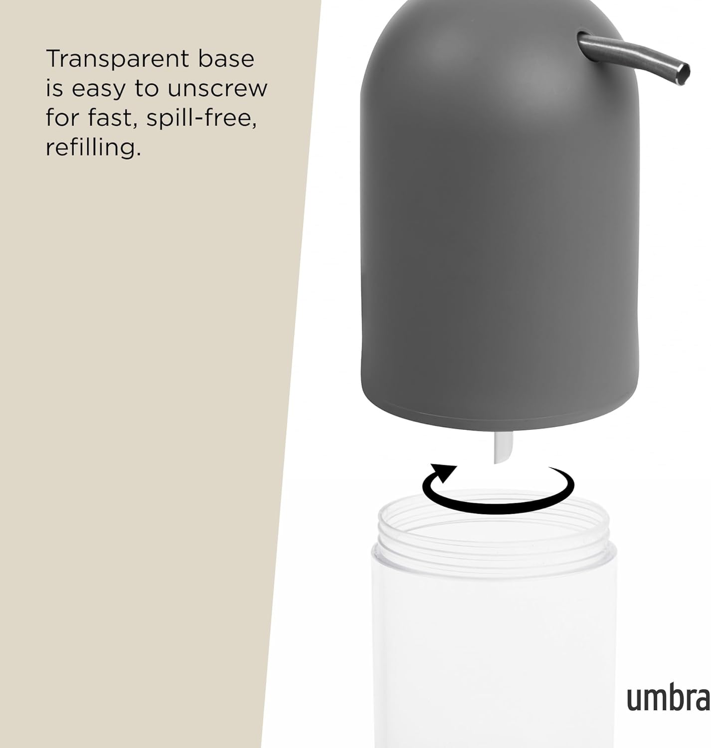 Touch Soap Pump - Grey