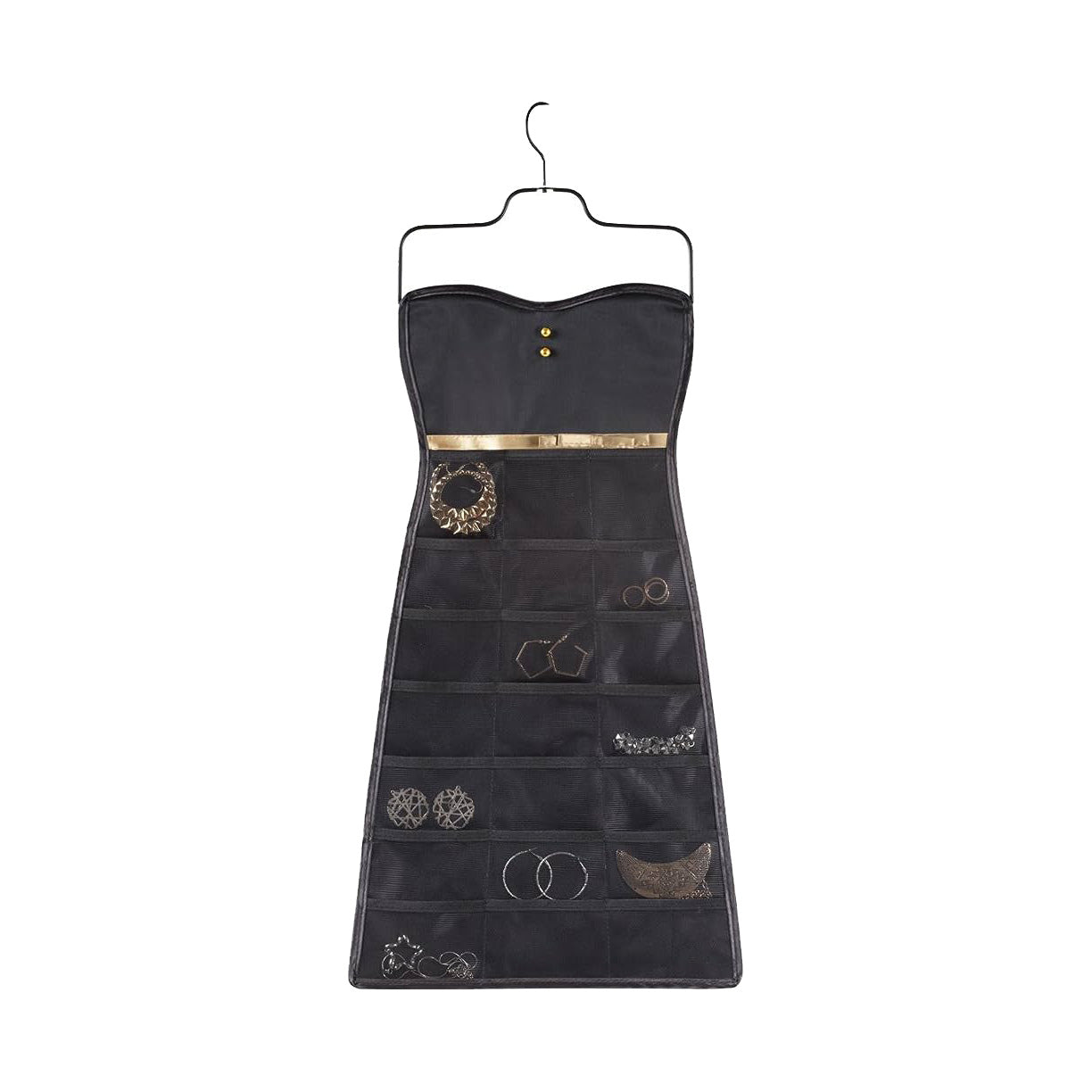 Bow Dress Organizer - Black/Gold