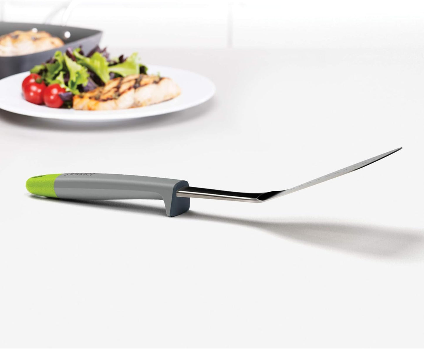 Elevate Stainless-Steel Slotted Turner - Grey/Green