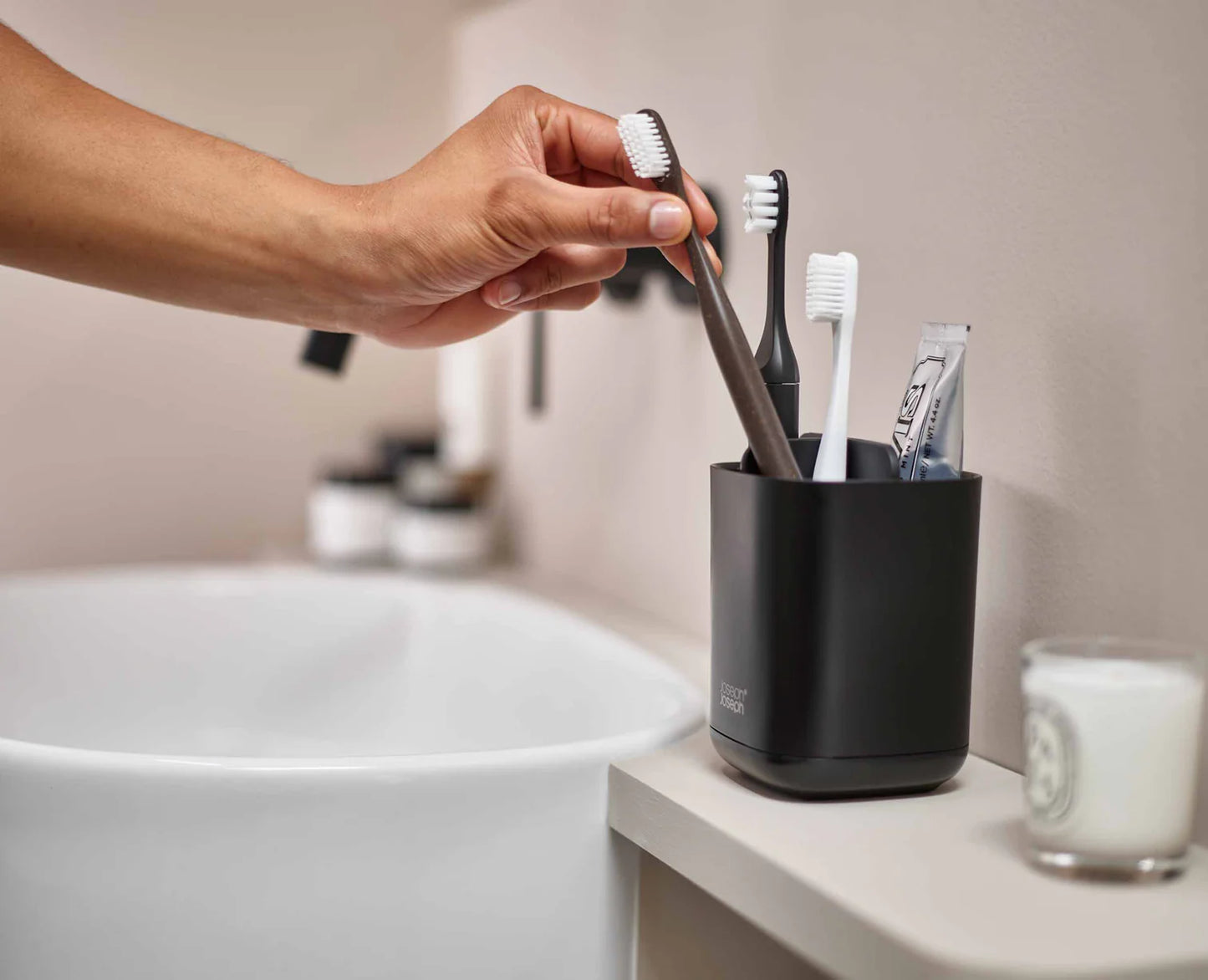 EasyStore Toothbrush Caddy - Black