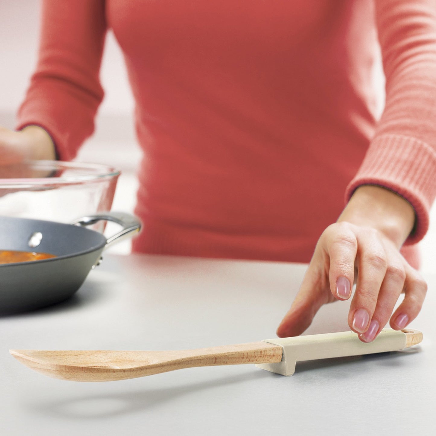 Elevate Wood Batter Spoon - Putty