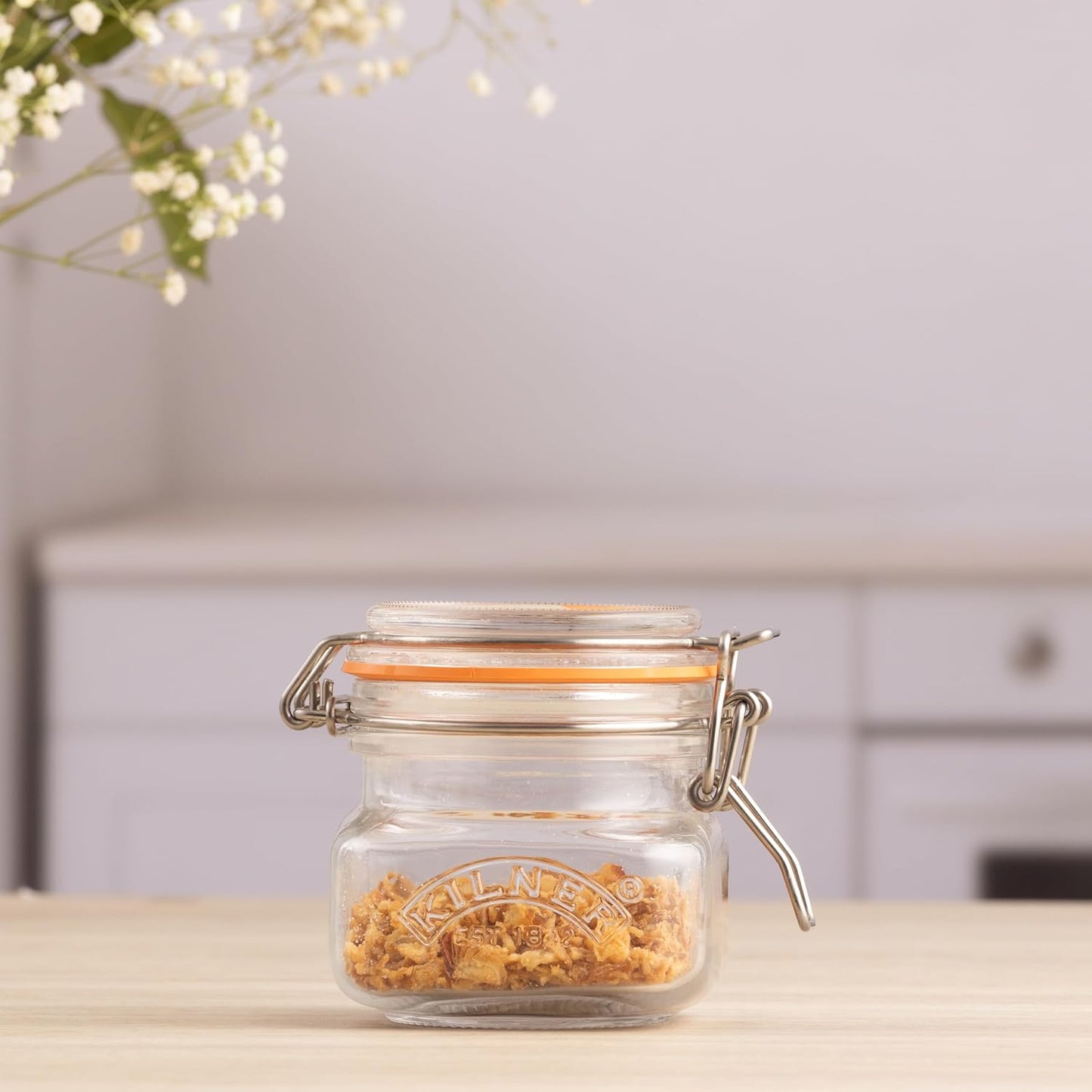 Clip Top Square Jar, 0.25L