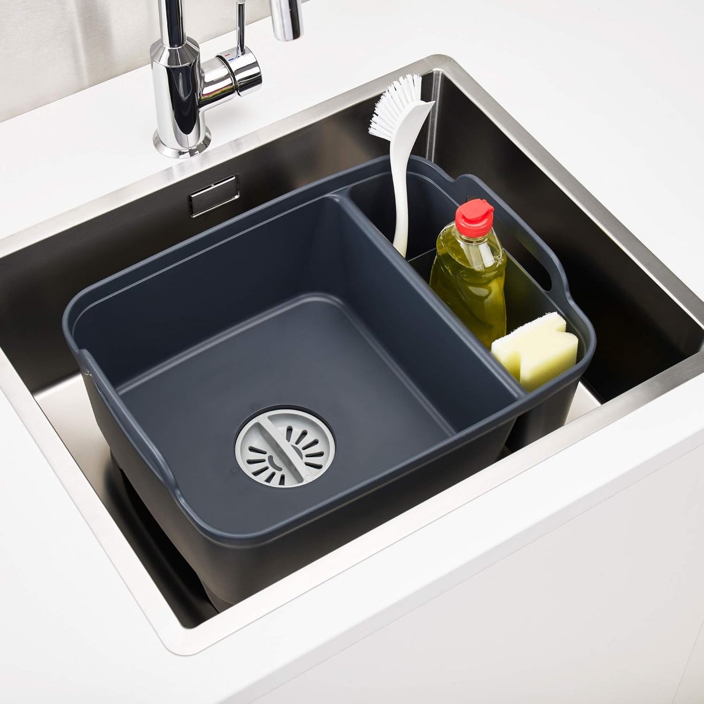 Wash&Drain Store Washing-Up Bowl - Grey