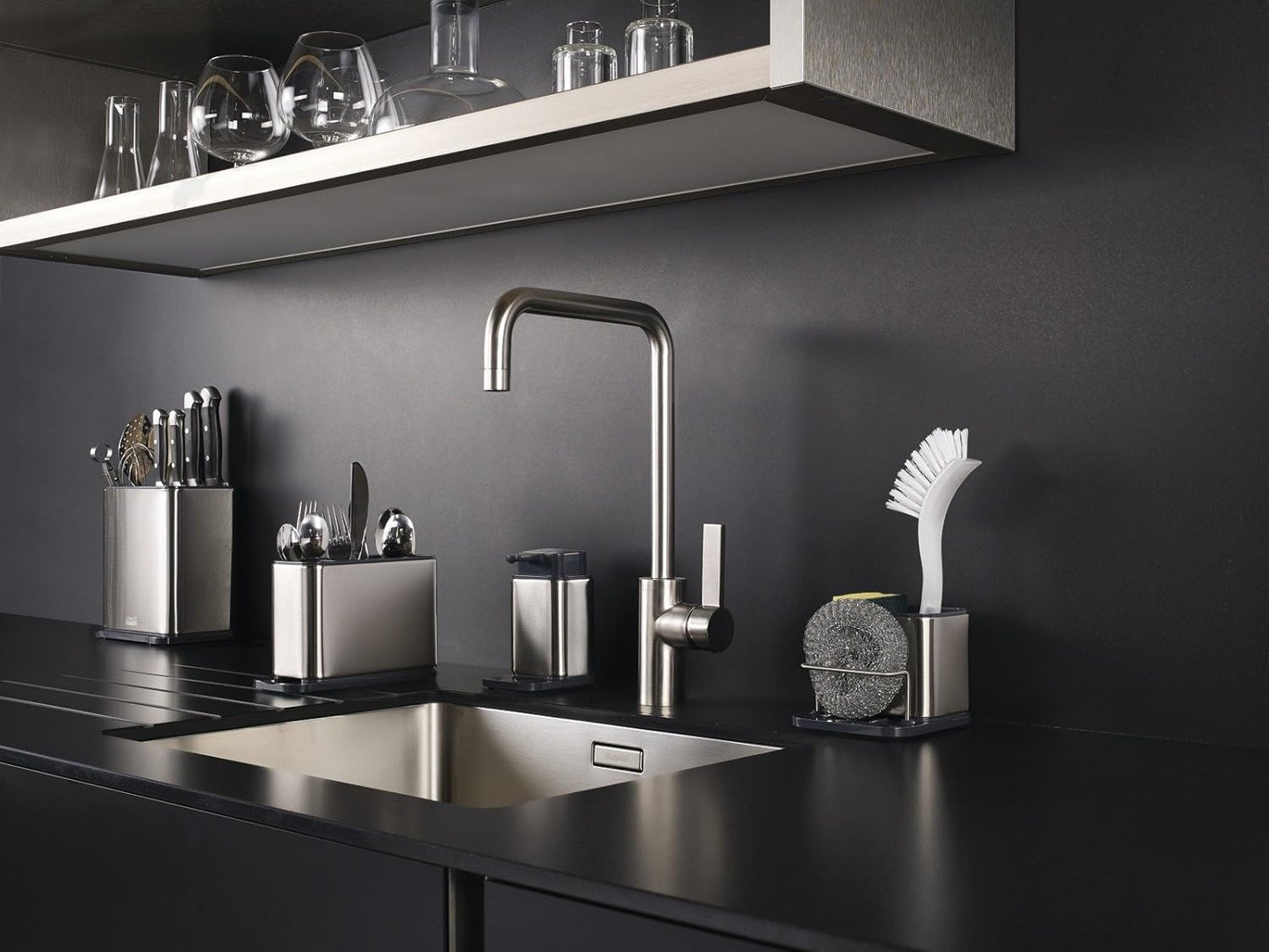 Surface Soap Pump Set - Stainless Steel