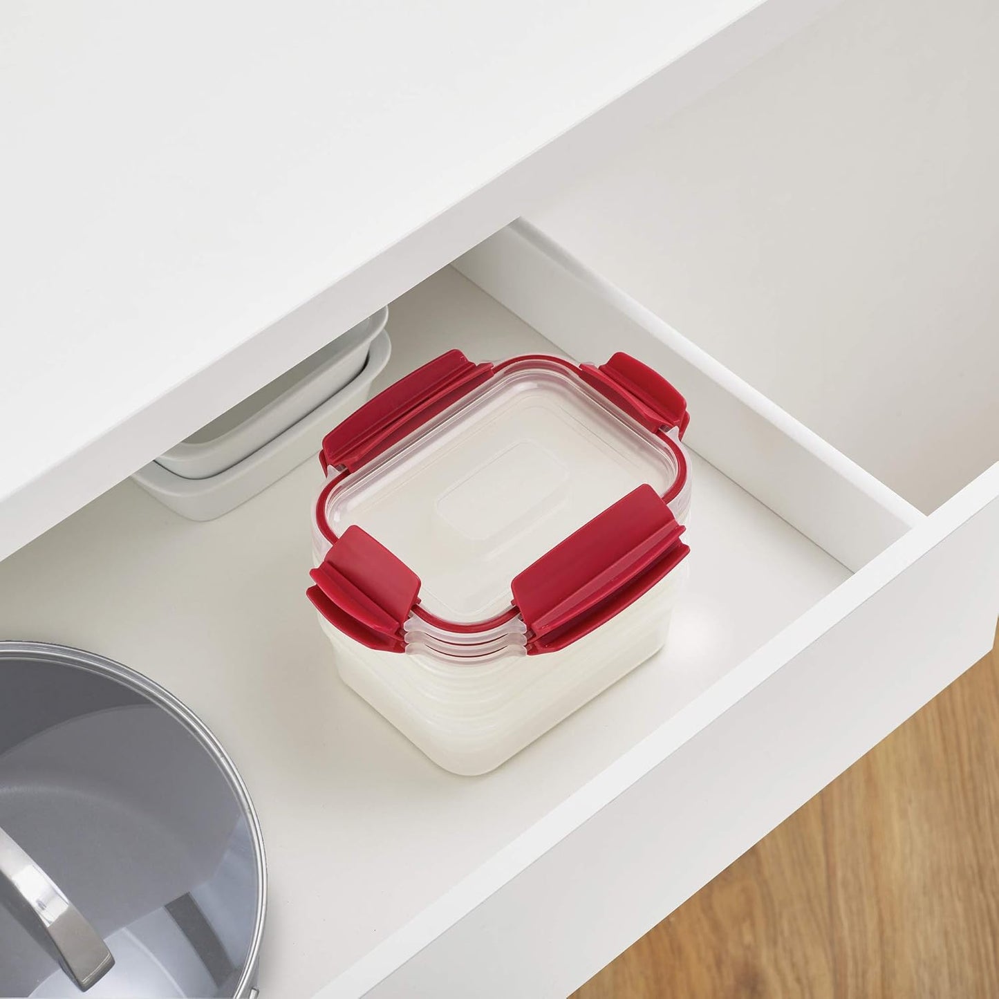 Nest Lock 3-Piece 1.1L Container Set - Red