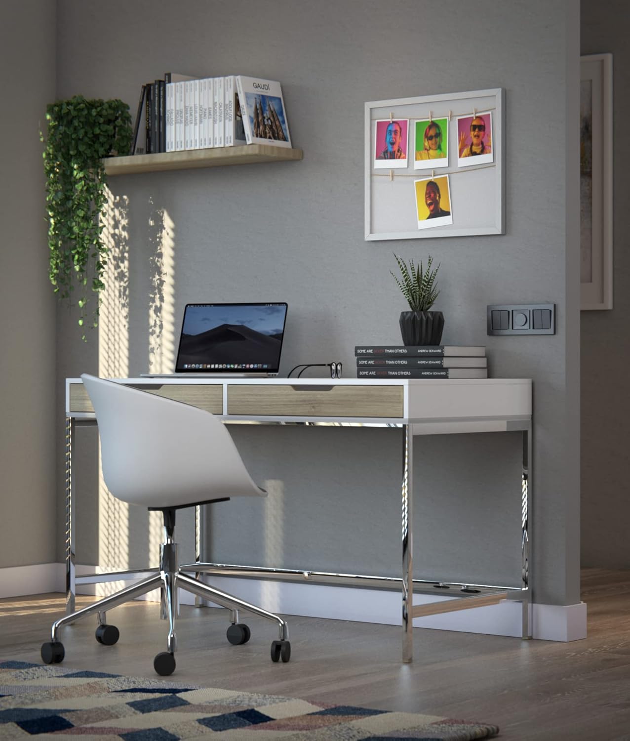 Clothesline Photo Display - White