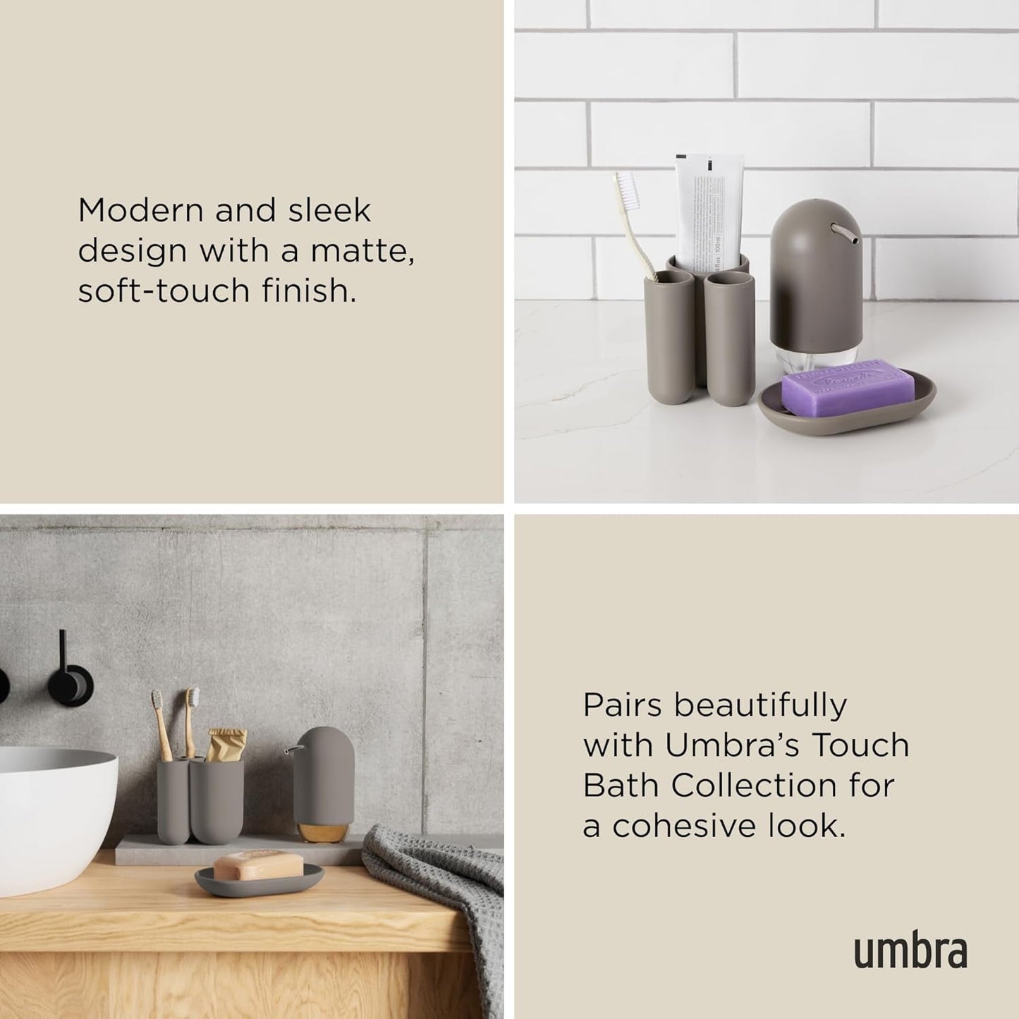 Touch Toothbrush Holder - Grey