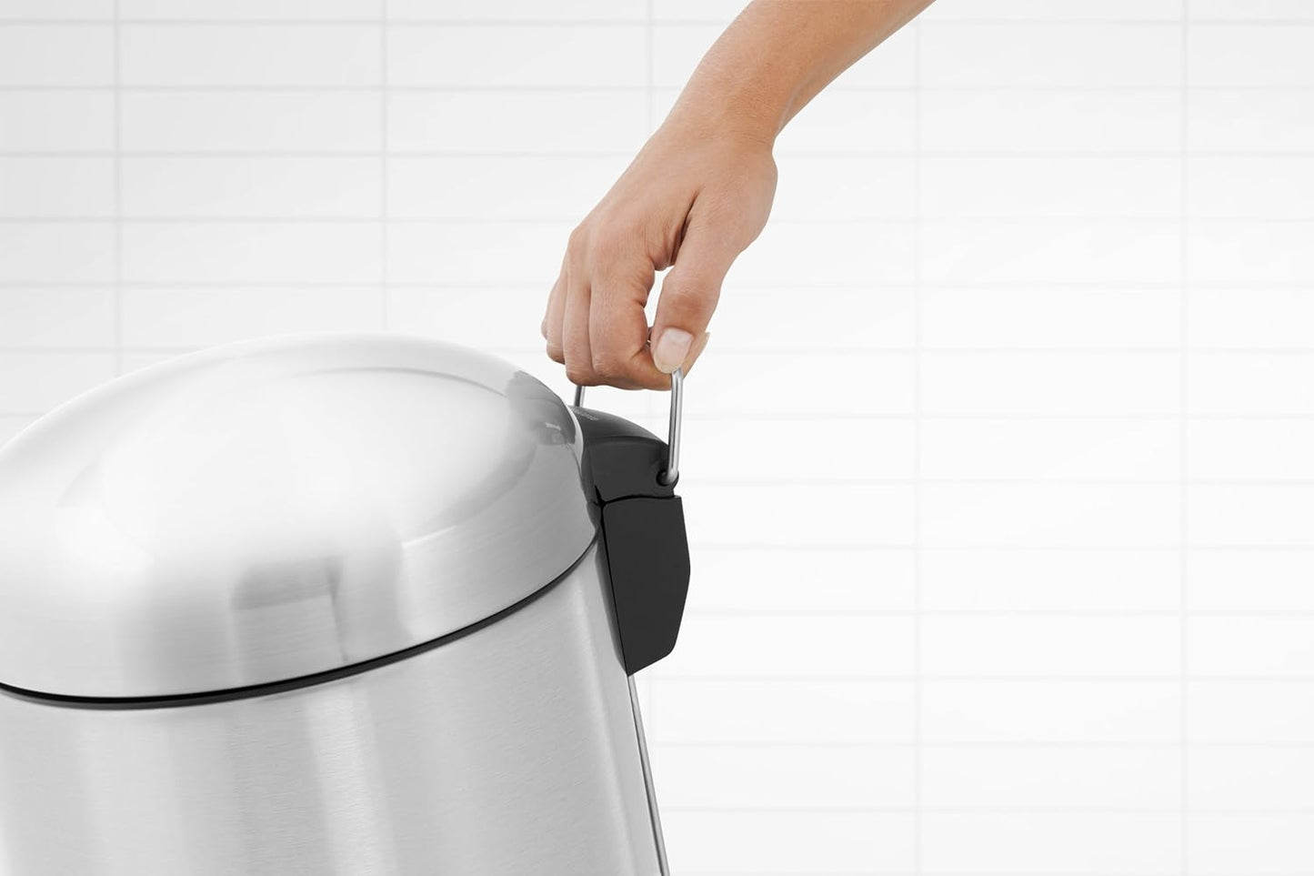 Retro Bin Slimline Motion Control 20 Litre - Matt Steel Fingerprint Proof