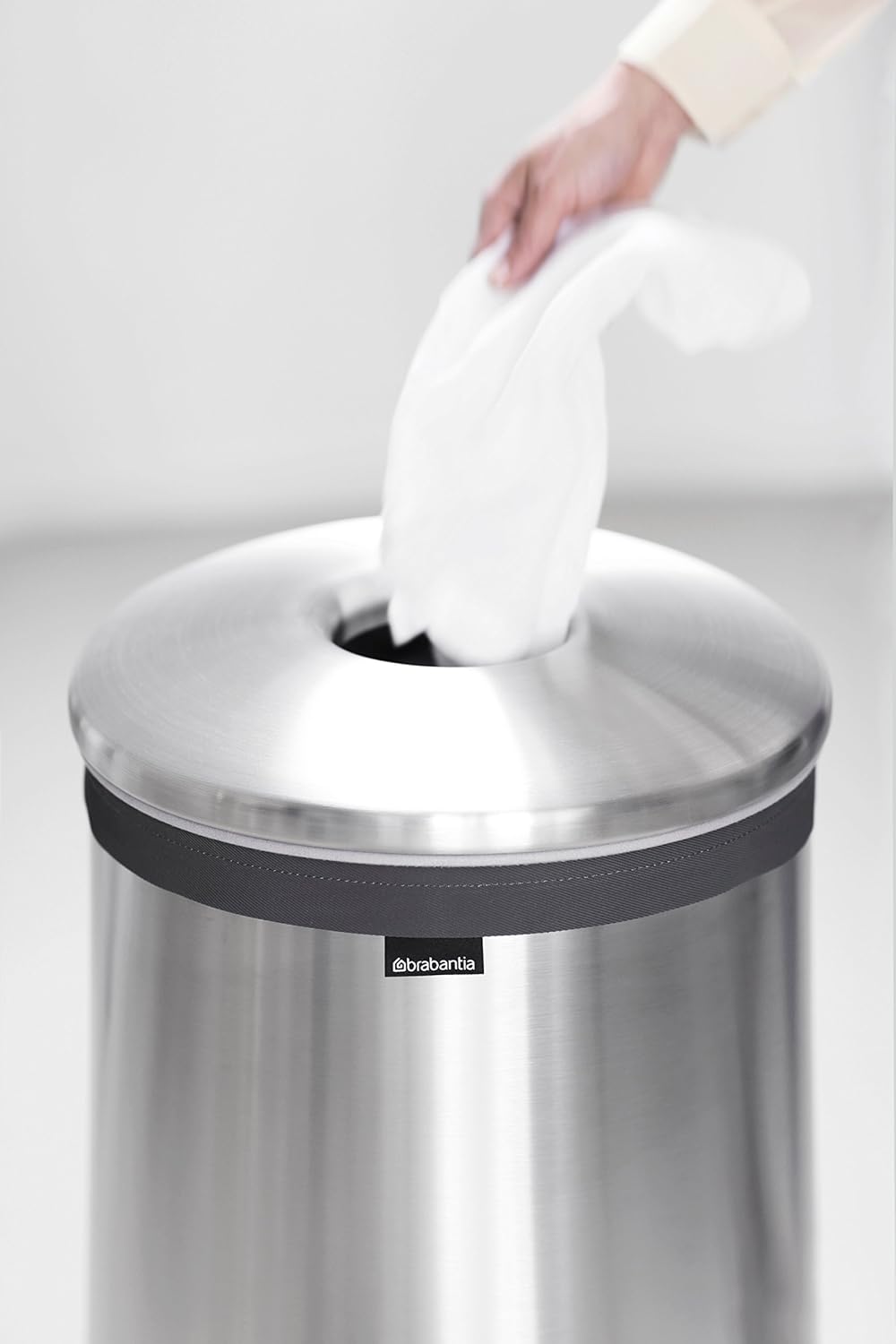 Laundry Bin 60 Litre - Matt Steel/Metal Lid