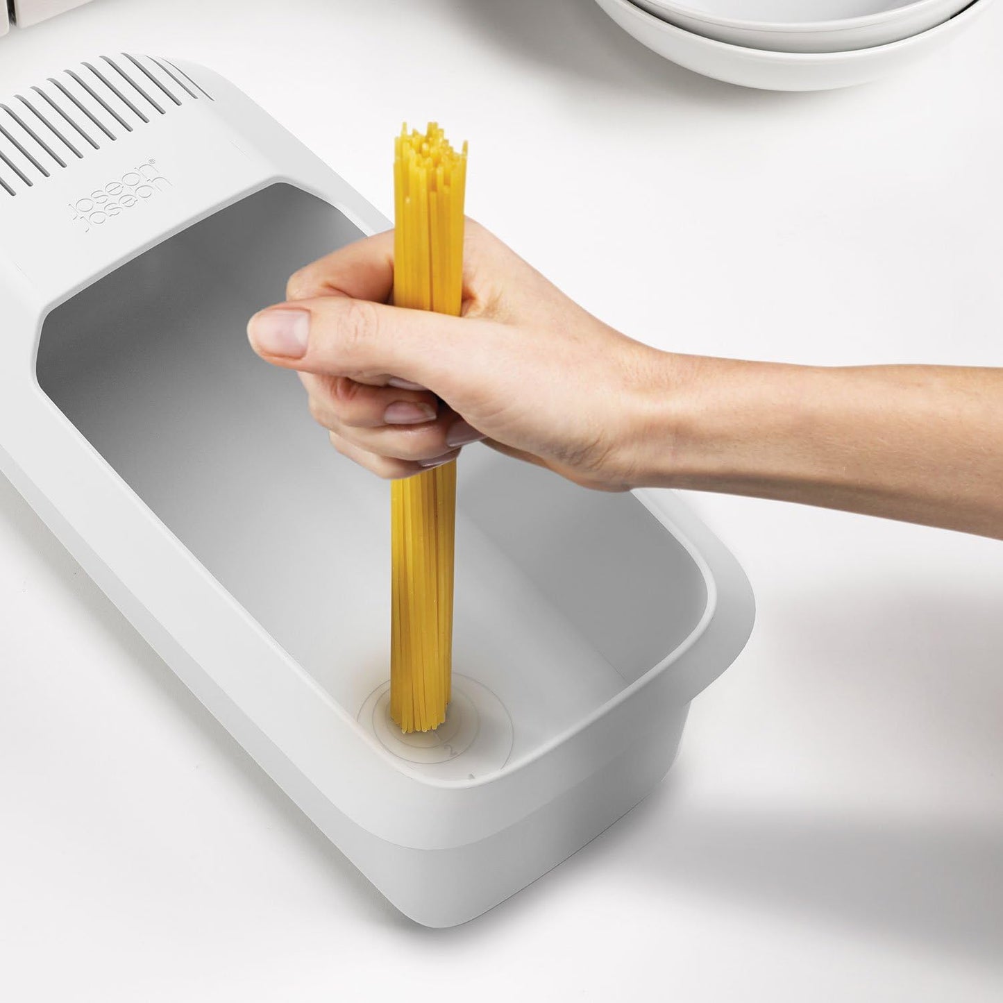 M-Cuisine Microwave Pasta Cooker - Stone/Orange