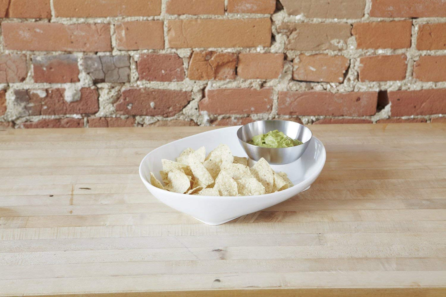 Chipster Chip&Dip Set - White/Nickel