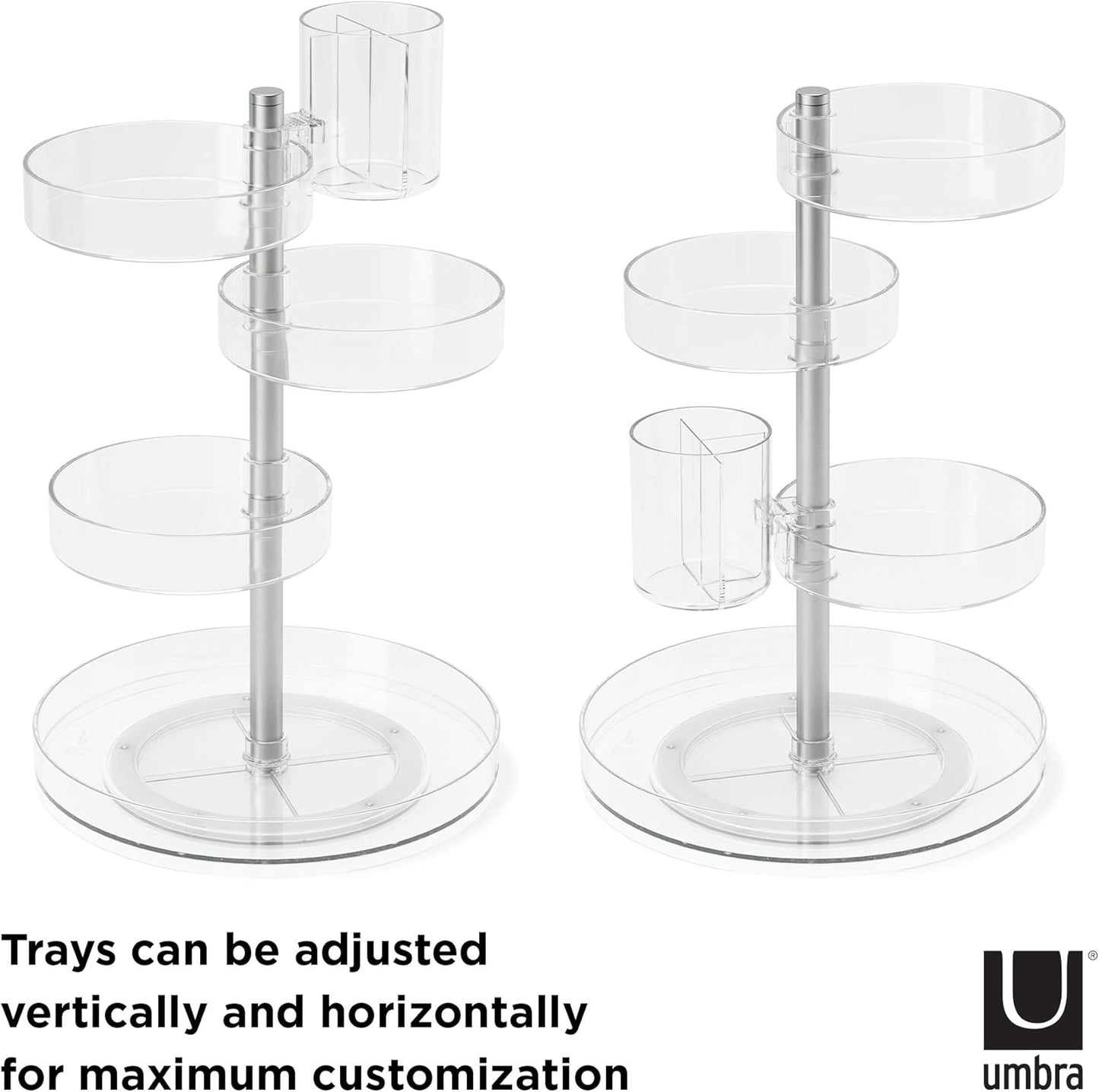 Pirouette Organizer - Clear/Nickel