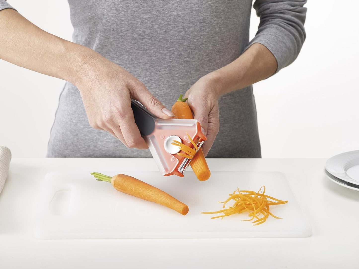 Tri-Peeler 3-In-1 Vegetable Peeler - Orange/Grey