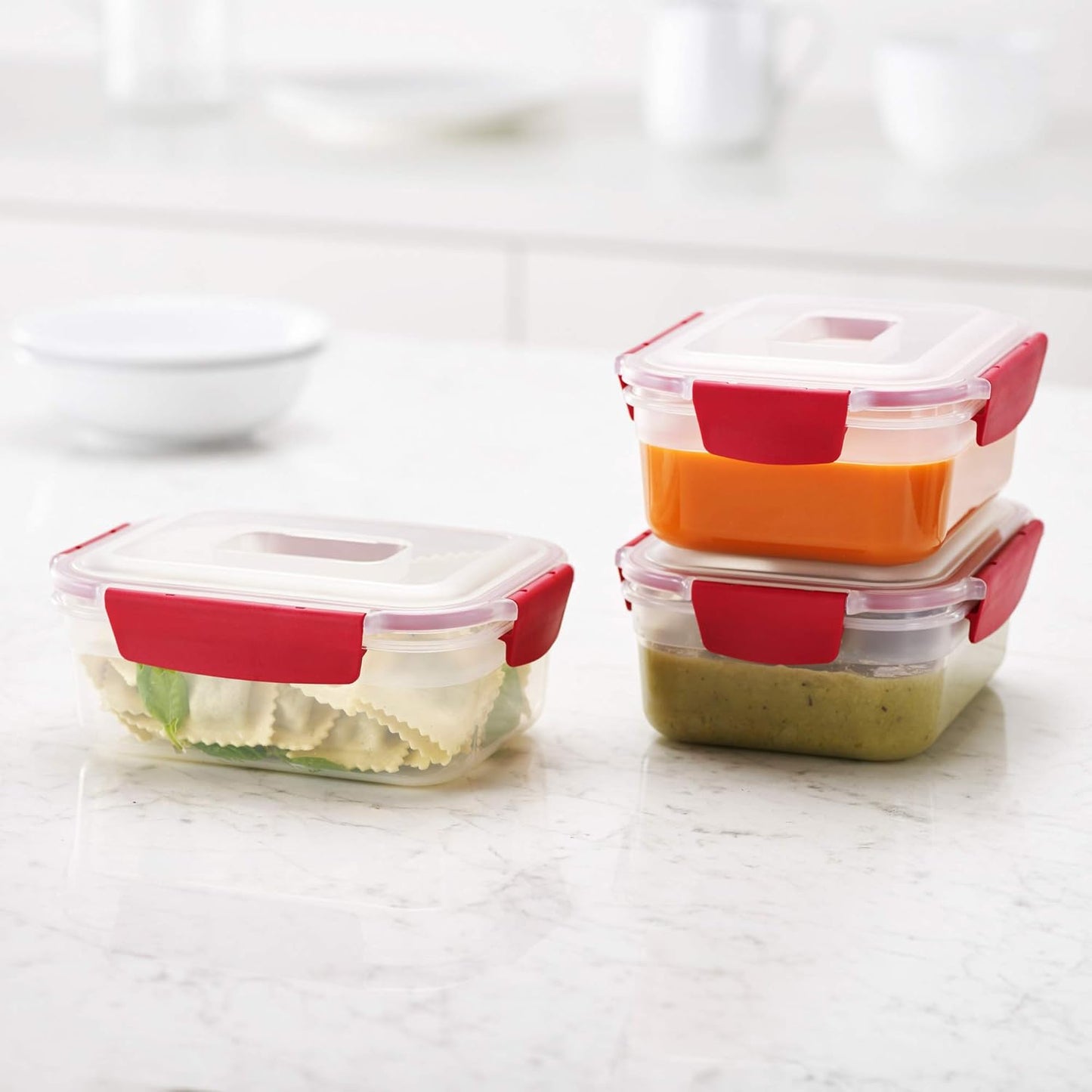 Nest Lock 3-Piece 1.1L Container Set - Red