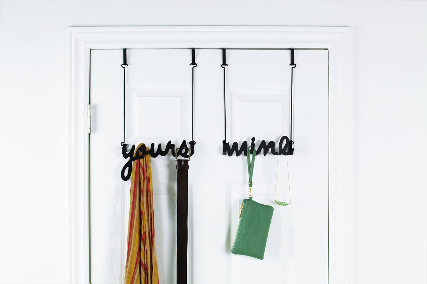 Yours & Mine Over The Door Hook - Black