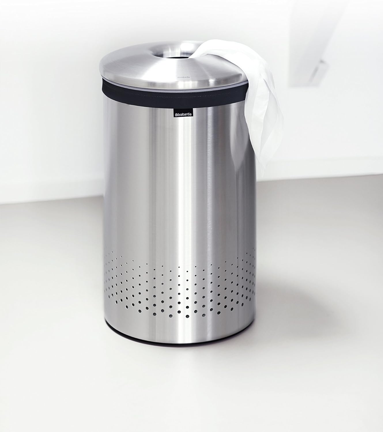 Laundry Bin 60 Litre - Matt Steel/Metal Lid