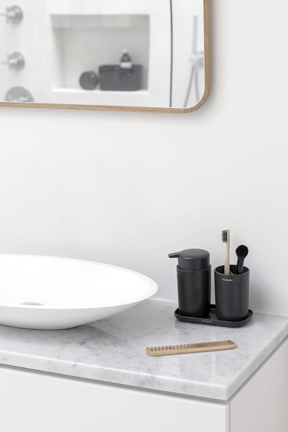 Renew Bathrom Accessory (Set of 3) - Dark Grey