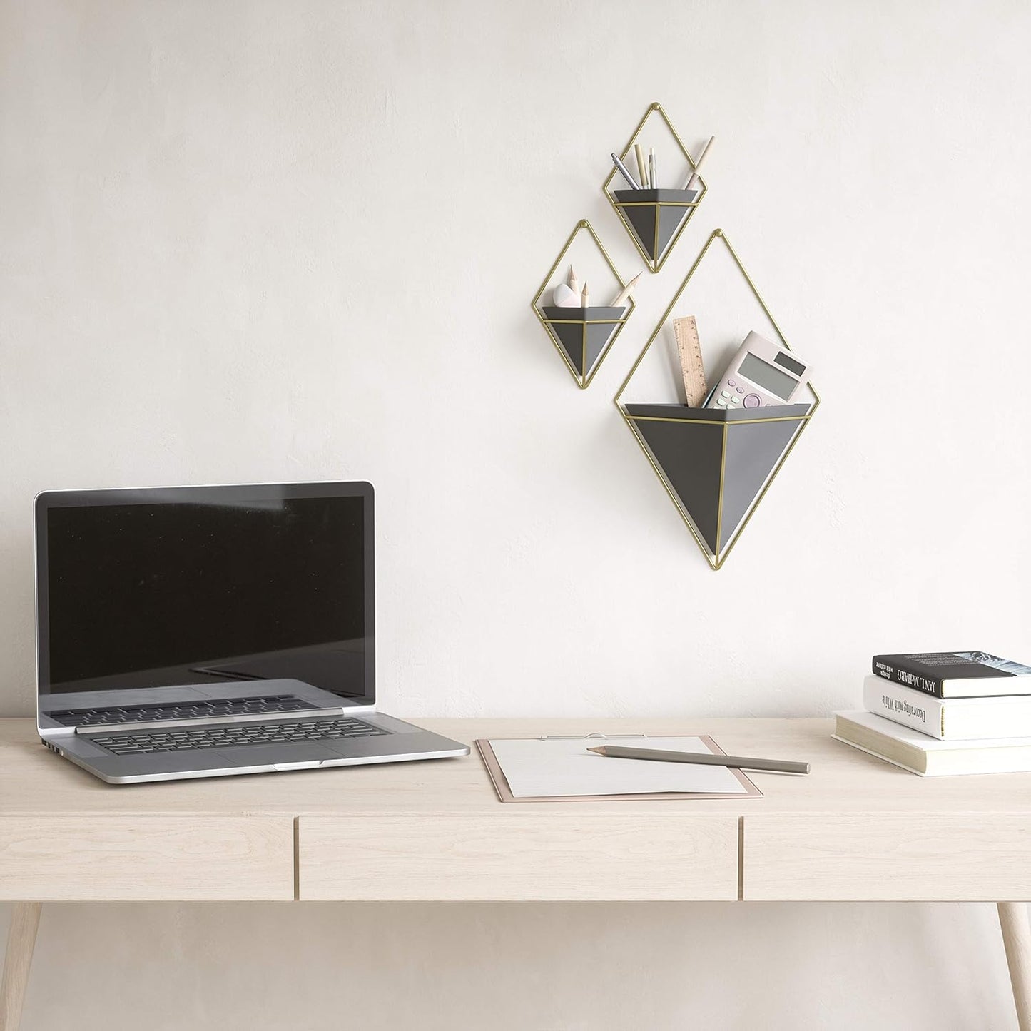 Trigg Wall Display - Black/Brass