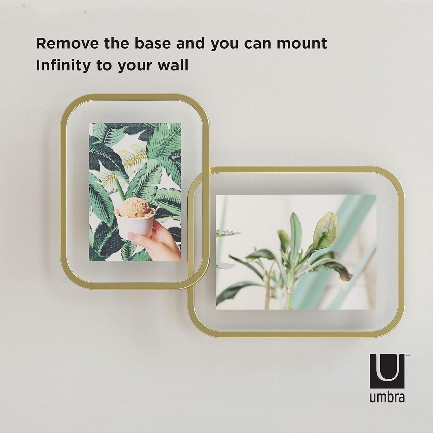 Infinity Sqround Picture Frame 5"x7" - Matte Brass