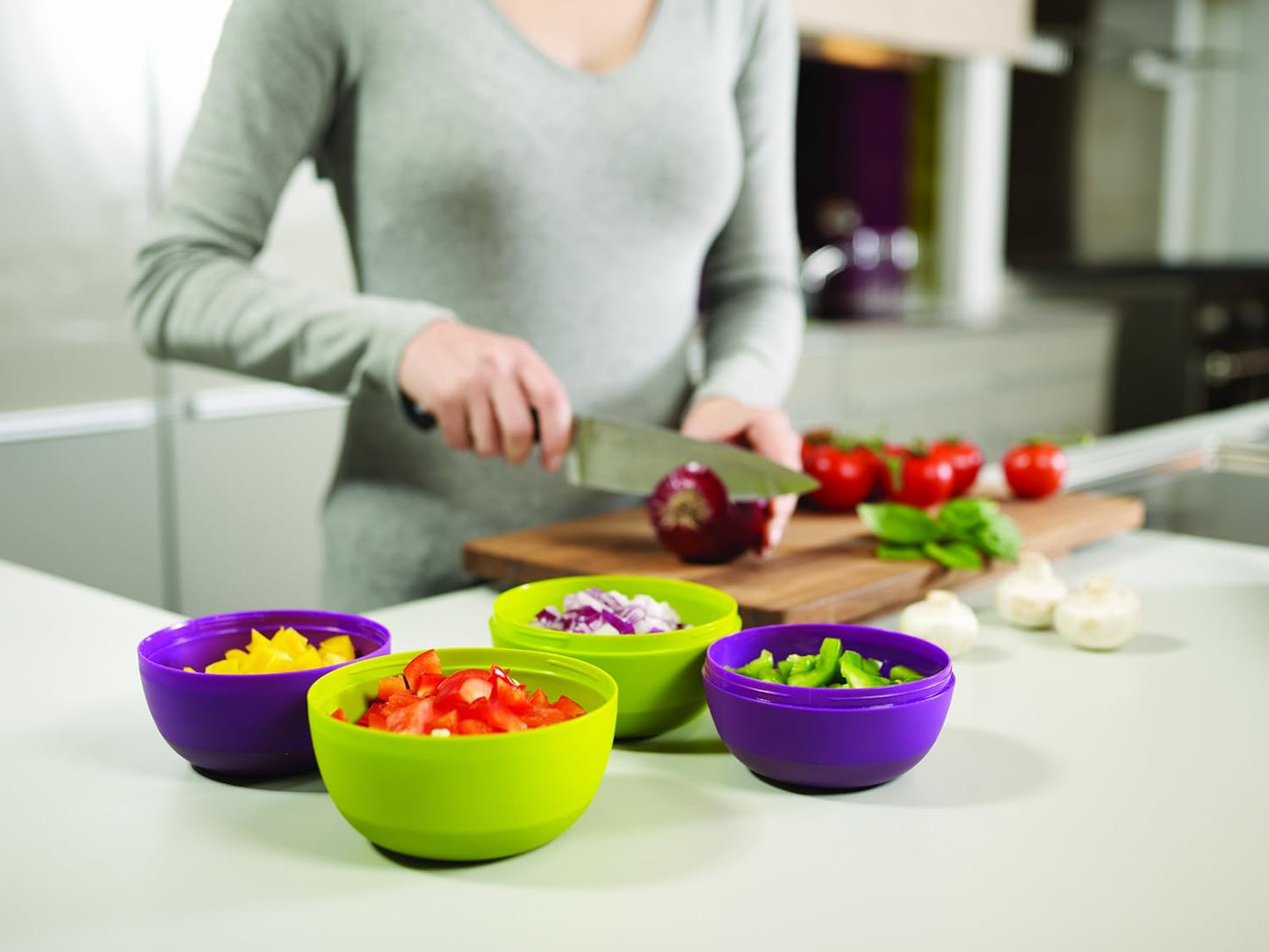 Prep & Store - Green/Aubergine