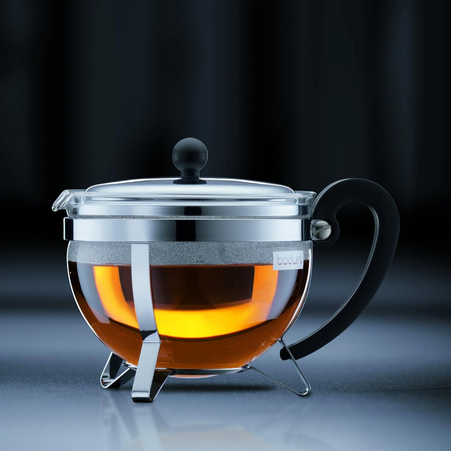 Chambord Tea Pot with Metal Lid and Frame, 1L/34oz